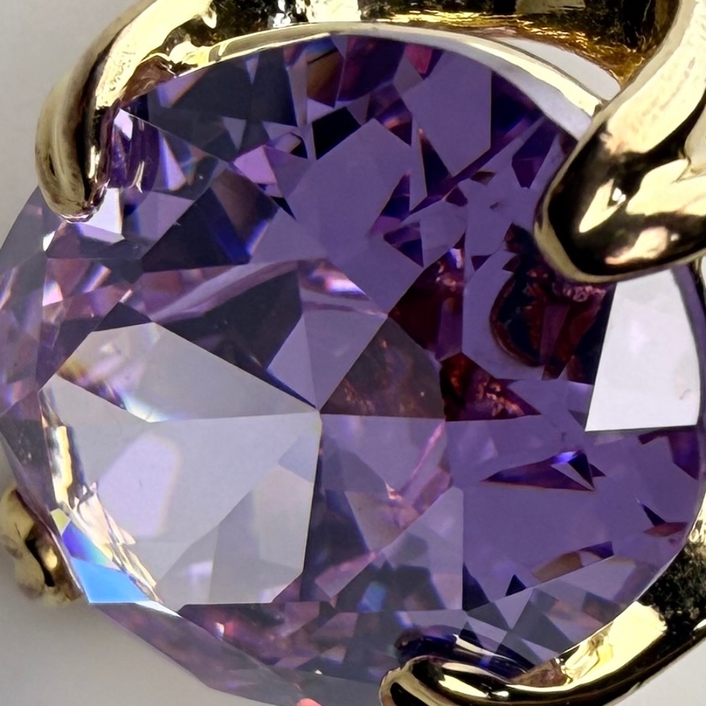 Gold Tone Kunzite Ring - Picture 8 of 14